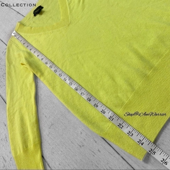 J.Crew Collection neon yellow citrus Italian cashmere sweater *shop@iamwarrior - Picture 8 of 10